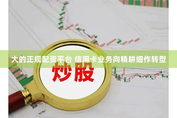 大的正规配资平台 信用卡业务向精耕细作转型